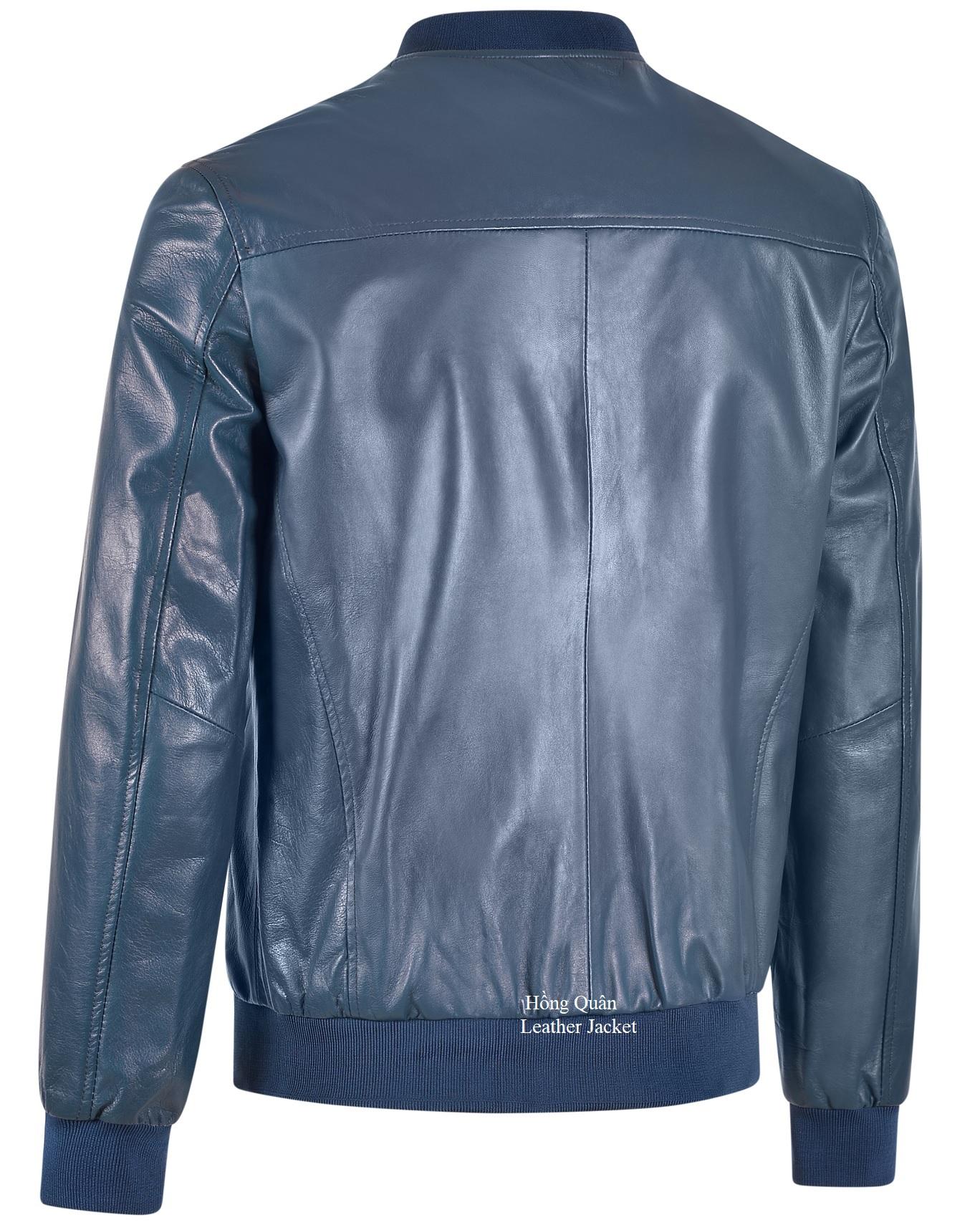 ÁO DA DÁNG BOMBER CHẤT LIỆU DA CỪU THẬT CAO CẤP 251