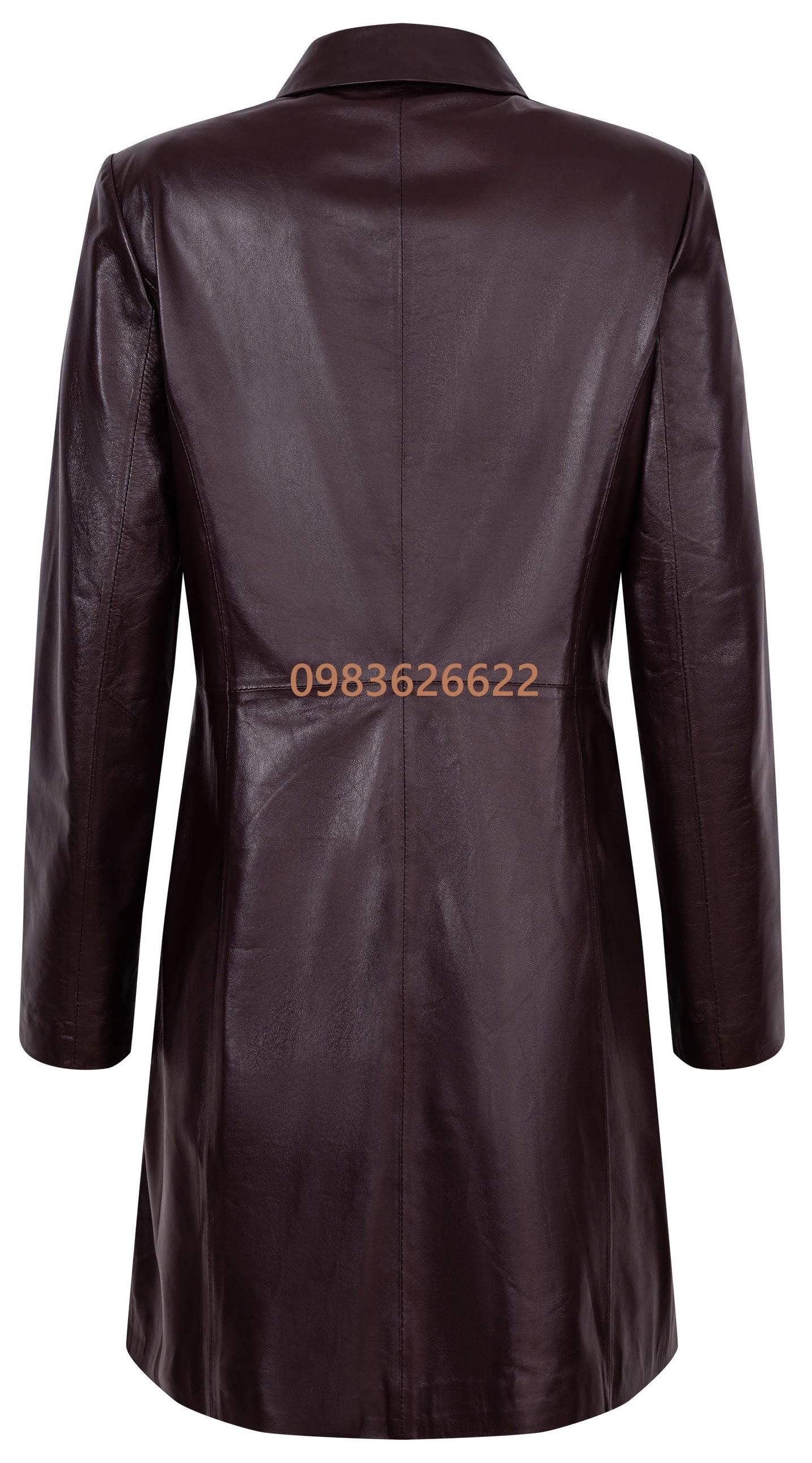 ÁO KHOÁC DA NỮ DÁNG DÀI 618