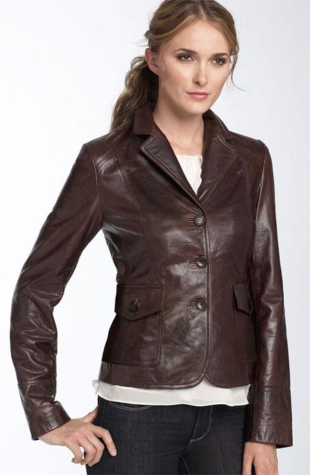 ÁO VEST DA NỮ MÀU NÂU TÂY Áo Vest Da Nữ Màu Nâu Tây