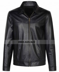 ÁO DA CỪU NHUNG CAO CẤP CỔ BẺ MÀU ĐEN 211 ( hết hàng)